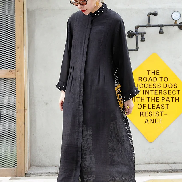 boutique black tulle cardigans plus size wild patchwork traveling dress 2018 long sleeve maxi dresses boutique black tulle cardigans plus size wild patchwork traveling dress 2018 long sleeve maxi dresses