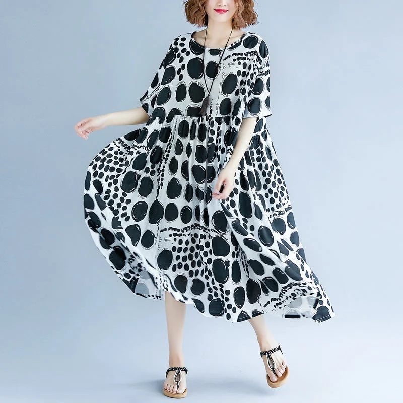 stylish black cotton linen maxi dress oversized short sleeve print baggy dresses cotton gown casual v neck traveling clothing stylish black cotton linen maxi dress oversized short sleeve print baggy dresses cotton gown casual v neck traveling clothing