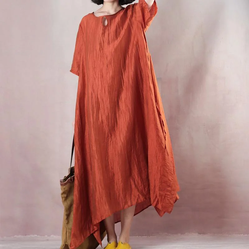 vintage orange linen maxi dress plus size clothing o neck tie waist linen maxi dress fine short sleeve gown vintage orange linen maxi dress plus size clothing o neck tie waist linen maxi dress fine short sleeve gown