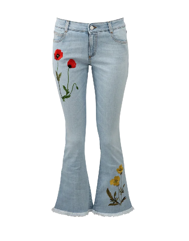 Botanical Kick Flare JeanLimited Stock Available!