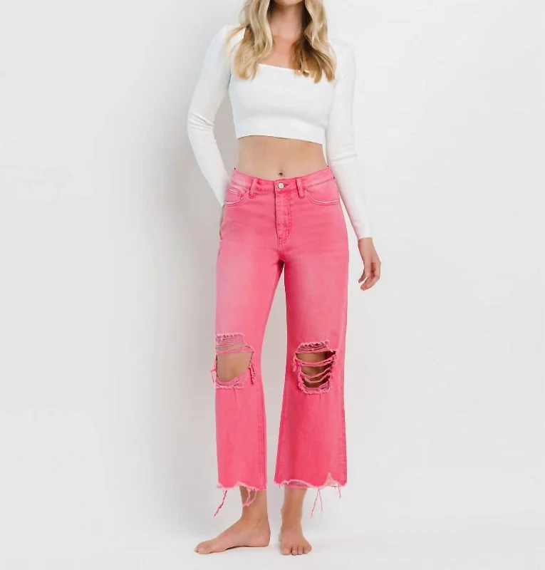 Flares Jeans In Hot PinkHurry! While Supplies Last!