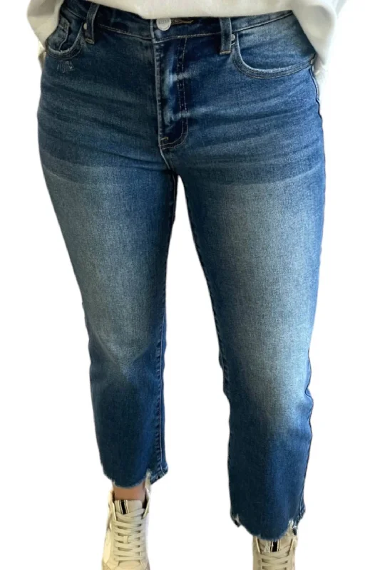 High Rise Relaxed Straight Jeans In Dark WashEnjoy Huge Discounts Now!