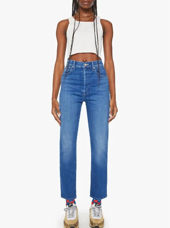 High Waisted Hiker Hover Jeans In Mid Blue WashShop Early, Save Big!