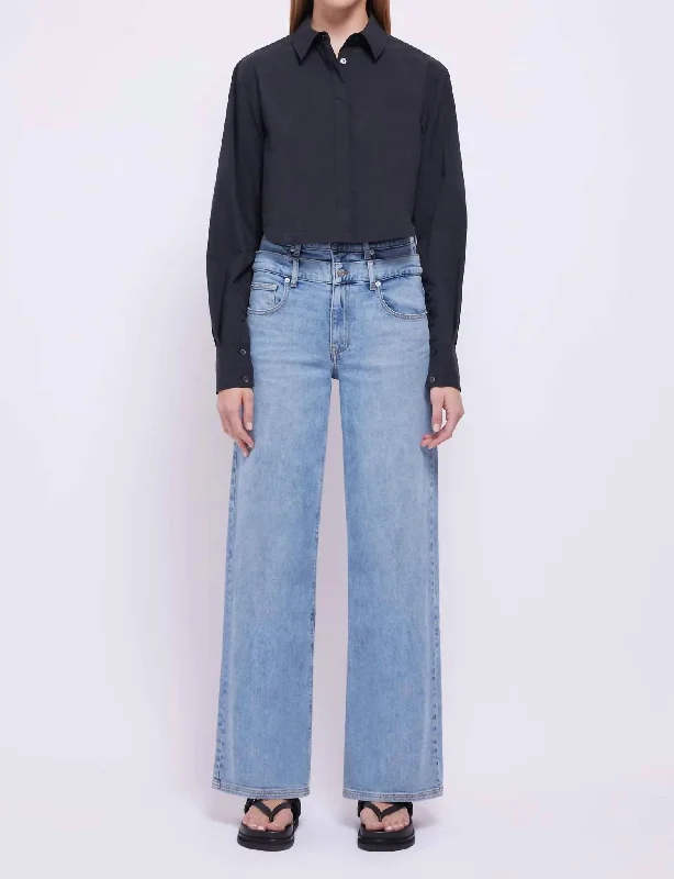 Kove Double Waistband Jeans In Washed BlueLimited Deals, Unlimited Savings!