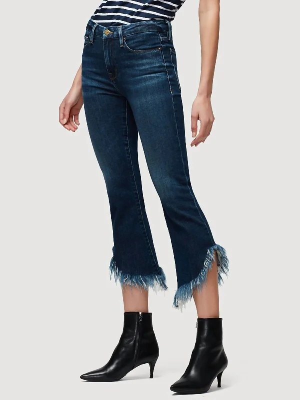 Le Crop Mini Boot Shredded Raw Jean In BayberryHuge Price Cuts Await!