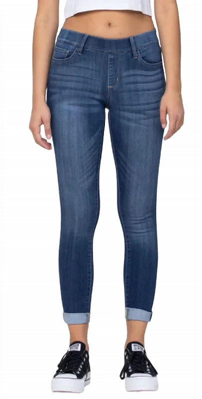 Skinny Pull On Jeans In Dark DenimGet More, Spend Less – Shop Now!
