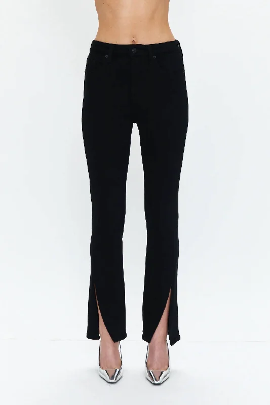 Teagan High Rise Split Jeans. In BlackSave More When You Shop More!