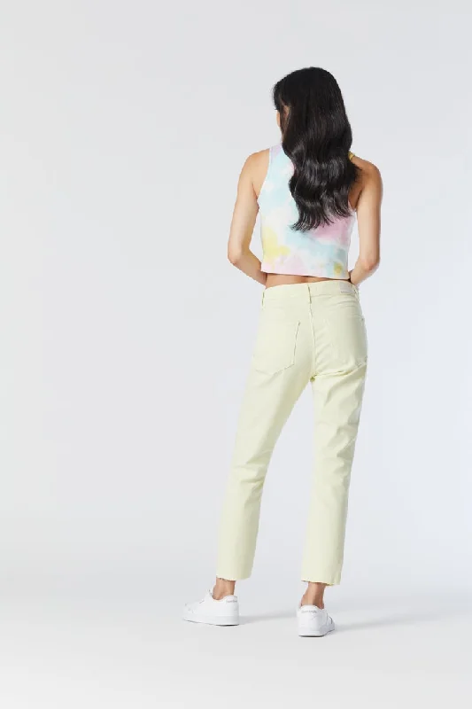 VIOLA STRAIGHT LEG JEANS IN TENDER YELLOW LA VINTAGEStock Up and Save!