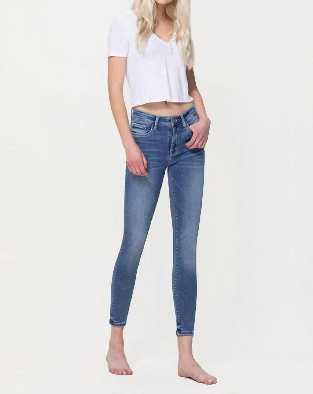 Viv Mid Rise Crop Skinny Jean In Medium WashSavings You Can’t Ignore!