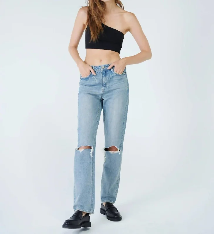 Willa Super High Rise Mom Fit Straight Leg Jean In RogueOnly a Few Left – Order Now!