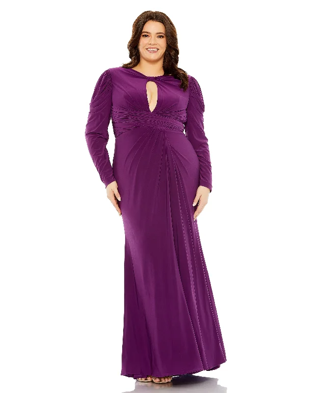Mac Duggal 77119 Plus Size Long Sleeve Formal DressSteals and Deals Await!