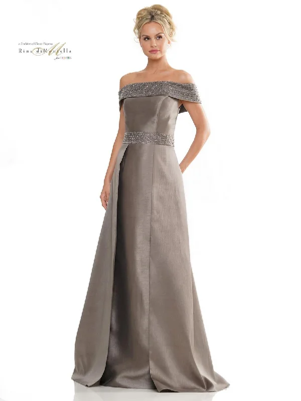Rina di Montella RD2979 Overskirt A Line Long Formal GownHuge Savings – Act Now!