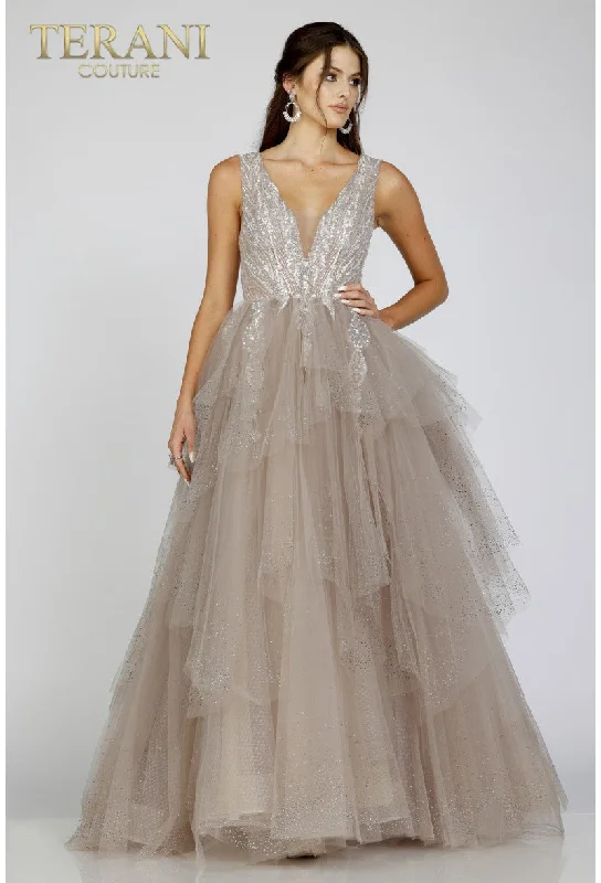 Terani Couture 231E0610 Long Glitter Formal Prom A Line DressCrazy Discounts Inside! Terani Couture 231E0610 Long Glitter Formal Prom A Line DressCrazy Discounts Inside!