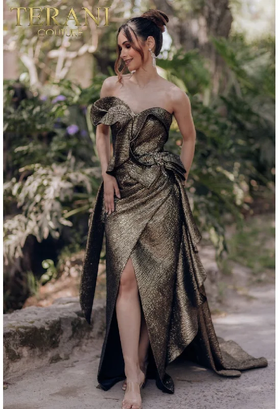 Terani Couture 232E1224 Long Formal Prom Overskirt Beaded DressIncredible Savings Inside! Terani Couture 232E1224 Long Formal Prom Overskirt Beaded DressIncredible Savings Inside!