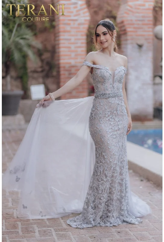 Terani Couture 232GL1417 Long Beaded Formal Prom Overskirt DressGreat Deals, Just for You! Terani Couture 232GL1417 Long Beaded Formal Prom Overskirt DressGreat Deals, Just for You!