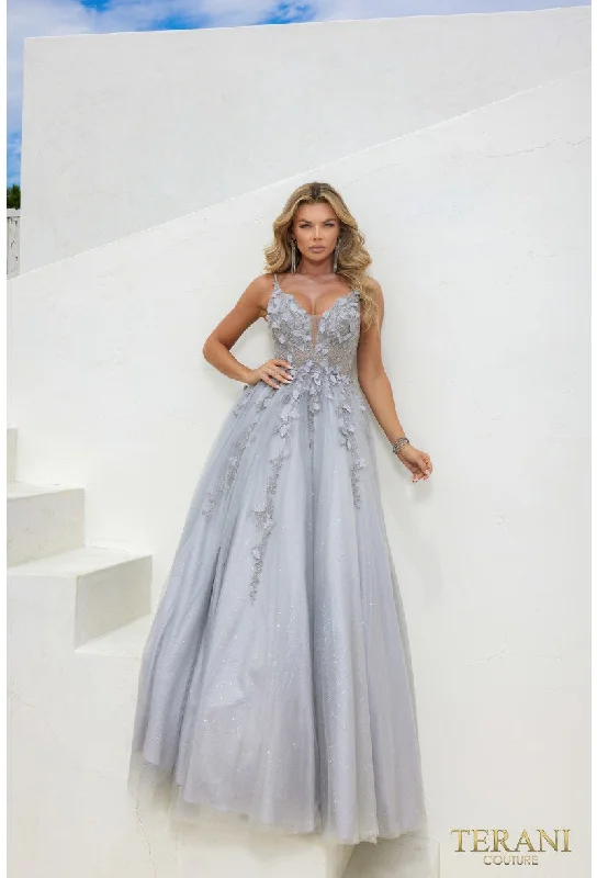 Terani Couture 241P2281 Long A Line Formal Prom Ball GownShop the Hottest Deals!