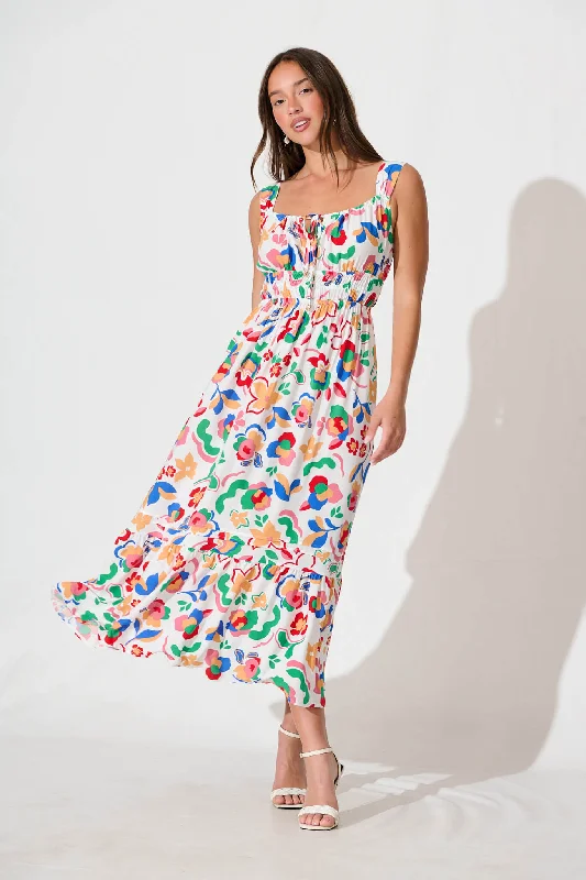 Beautiful Midi Dress in Multi FloralShop Early, Save Big!