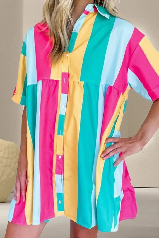Chic Sheer Mini Dress in Color BlockThe Best Deals Won’t Wait!