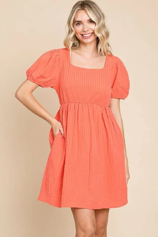 Culture Code textured dress - chic square neckYour Chance to Save is Now!