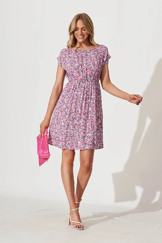 Darcy Dress In Pink Multi FloralNew Discounts Just Dropped!