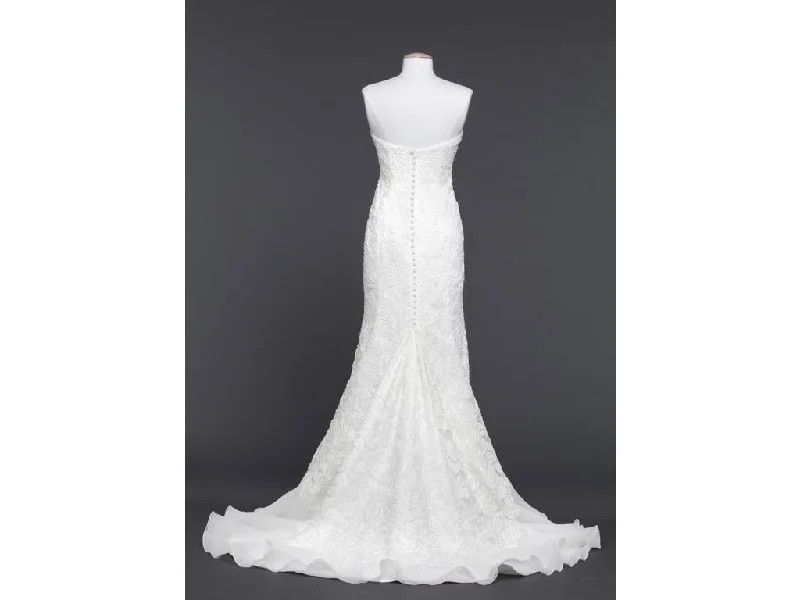 David's Bridal Lace Over Charmeuse Gown with SoutacheLimited-Time Price Drop!
