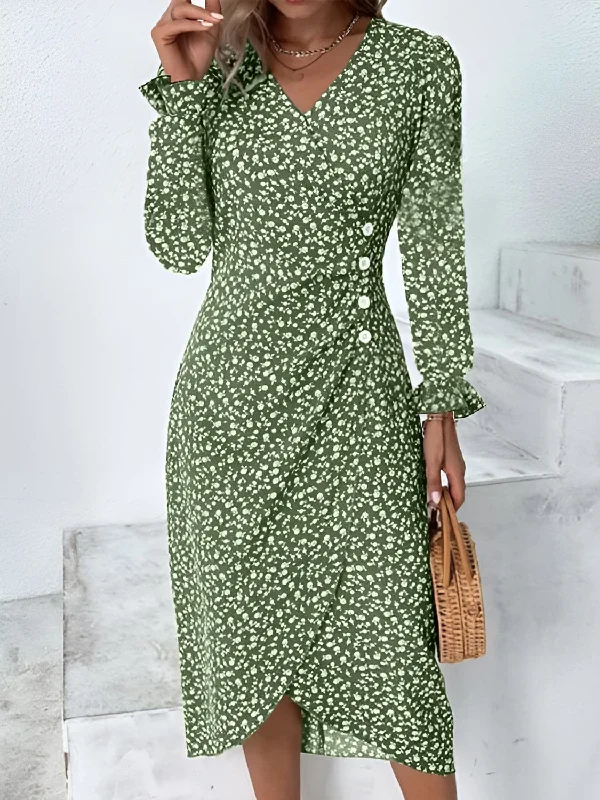 Chic printed surplice dressYour Exclusive Offer Awaits!