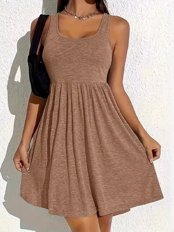 Chic sleeveless mini dress - slightly stretchyThe Best Offers Are Here!