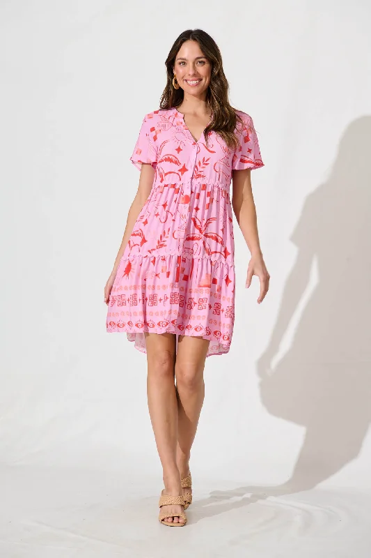 Island Dreams Smock Dress In Pink With Ric Rac TrimToday’s Deals, Tomorrow’s Regrets!