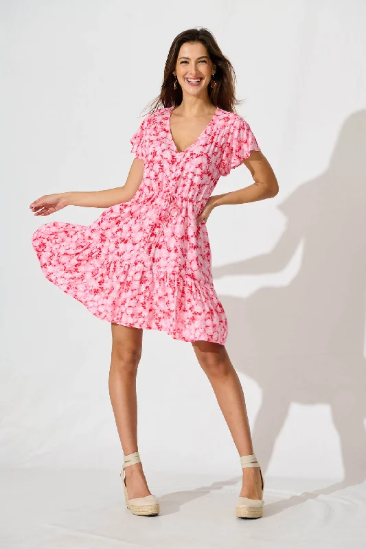 Kimbra Dress In Pink FloralBest Price of the Season!