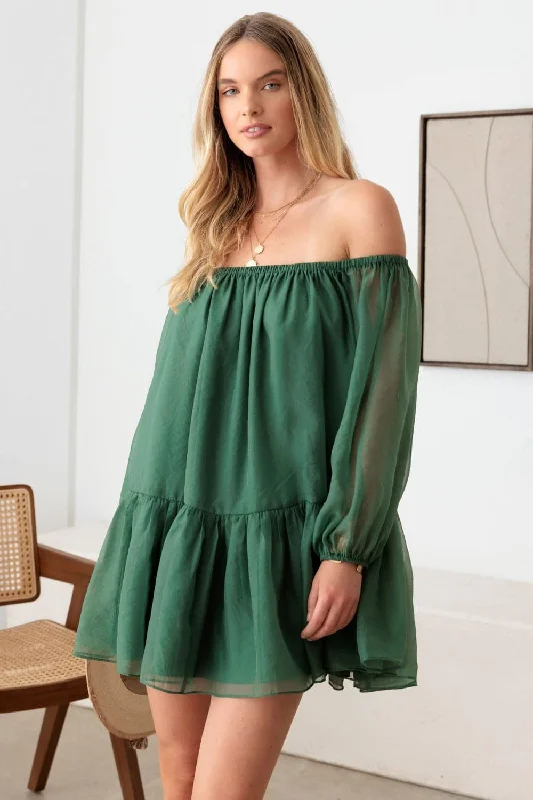 Le lis organza mini dress - off-shoulder, puff sleevesThe Sale You’ve Been Waiting For!
