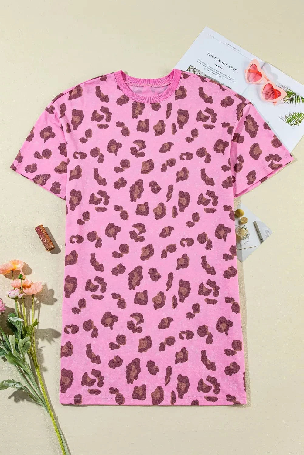 Leopard Print Mini Tee DressAct Fast – Limited Time Savings!