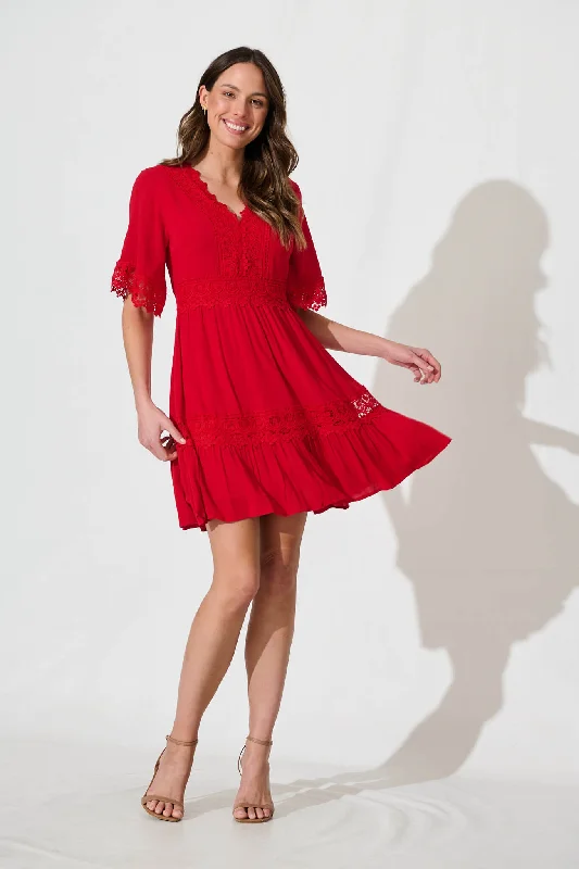 Macca Dress In RedShop Early, Save Big!