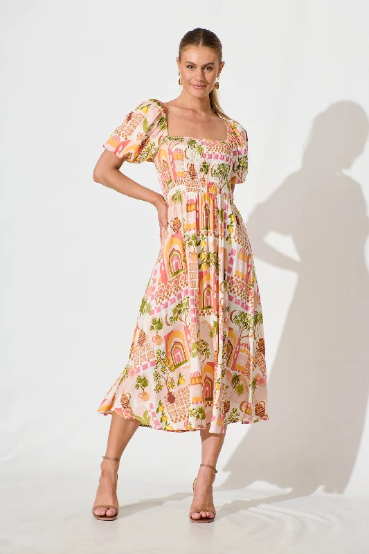 Mariam Midi Dress in Multi PrintUnlock Huge Savings Now!
