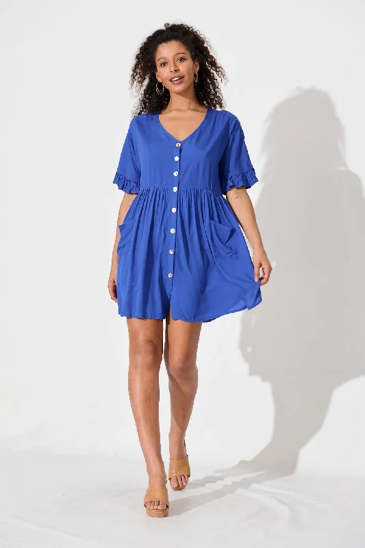 Maybank Smock Dress In BlueSave Like Never Before!