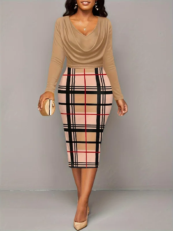 Chic Plus Size Plaid DressOne Day Only – Huge Savings!