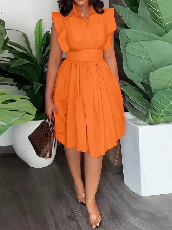 Chic plus size ruffled dressScore Huge Discounts Today!