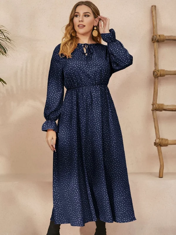 Chic plus size polka dot dressToday Only – Don’t Miss It!