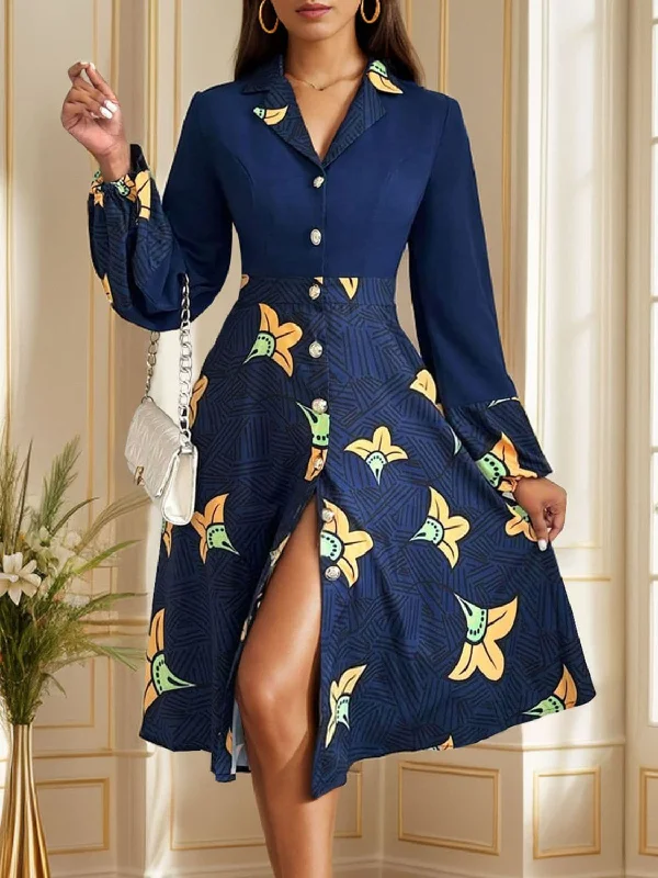 Chic collared long sleeve dressFind Your Perfect Deal Today!
