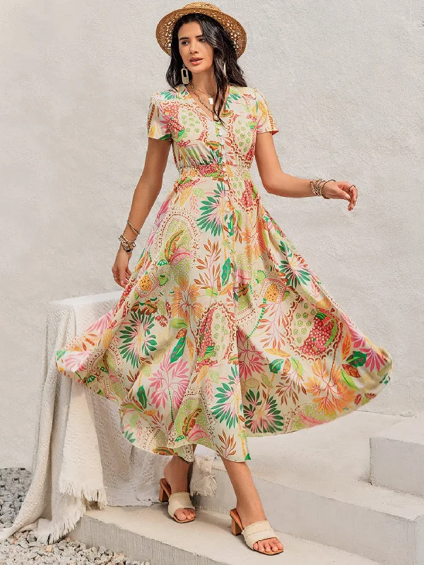 Floral midi dress with pocketsYour Discount is Waiting!
