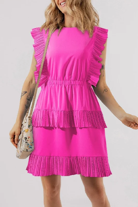 Ruched Mini Dress with Cap SleevesSpecial Offer – Act Fast!