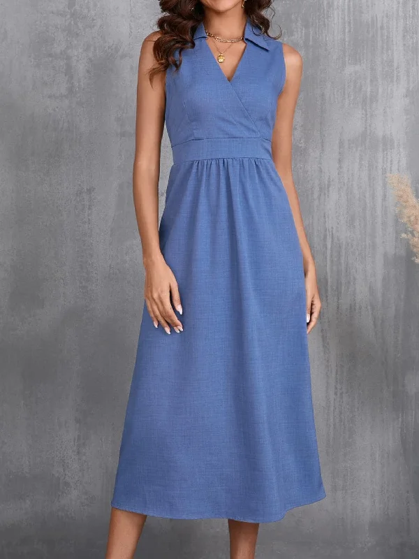 Elegant sleeveless midi dressBest Deals Just for You!