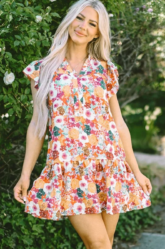 Floral Ruffled Mini DressBigger Savings, Better Shopping!