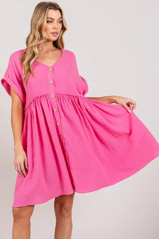 SAGE + FIG Button Up Short Sleeve DressToday Only – Don’t Miss It!