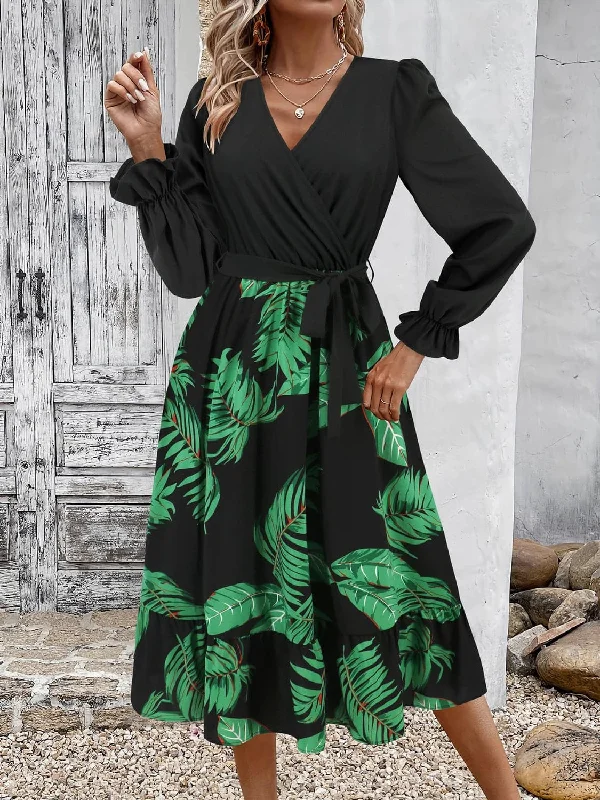 Chic long sleeve ruffled dressDon’t Wait – Deals Won’t Last!