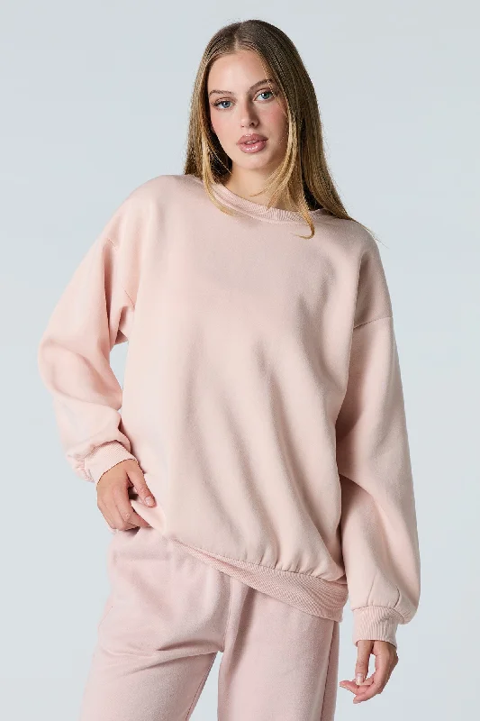 Oversized Fleece SweatshirtYour Best Deals Are Here!