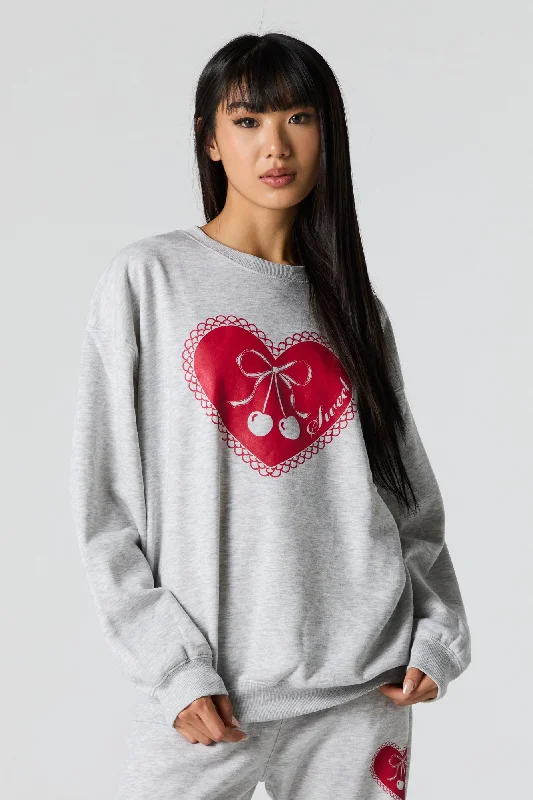 Cutesy Graphic Fleece SweatshirtGet More for Less!