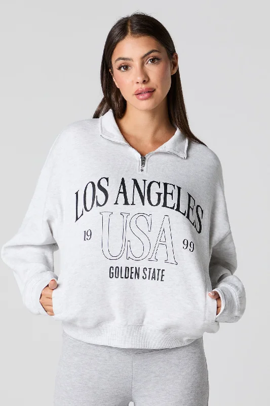 City Graphic Quarter Zip SweatshirtHurry! While Supplies Last!