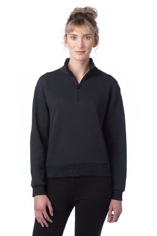 Alternative Womens Eco Cozy Fleece Mock Neck 1/4 Zip Sweatshirt - BlackMore Discounts, More Joy! Alternative Womens Eco Cozy Fleece Mock Neck 1/4 Zip Sweatshirt - BlackMore Discounts, More Joy!