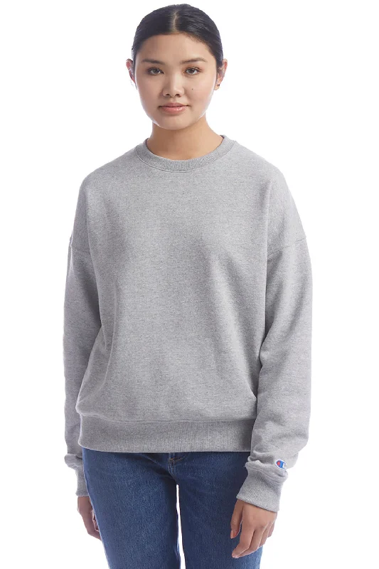 Champion Womens PowerBlend Crewneck Sweatshirt - Light Steel GreyUnbeatable Prices!