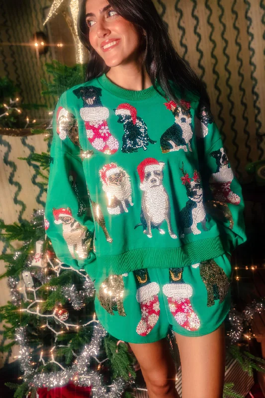 Green Christmas Puppies SweatshirtTime to Save Big!